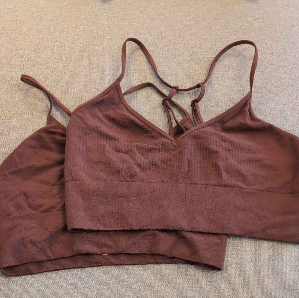 Quince Brown Ribbed Bralette Top